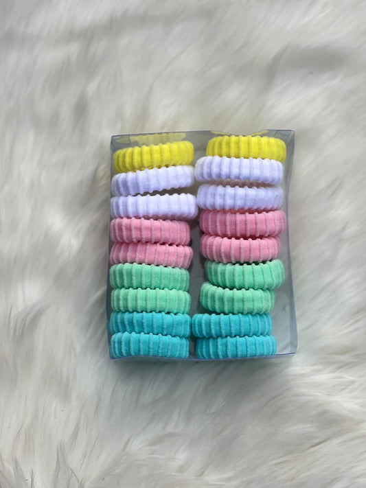 Cute Macaron hair ties ( Full Box )