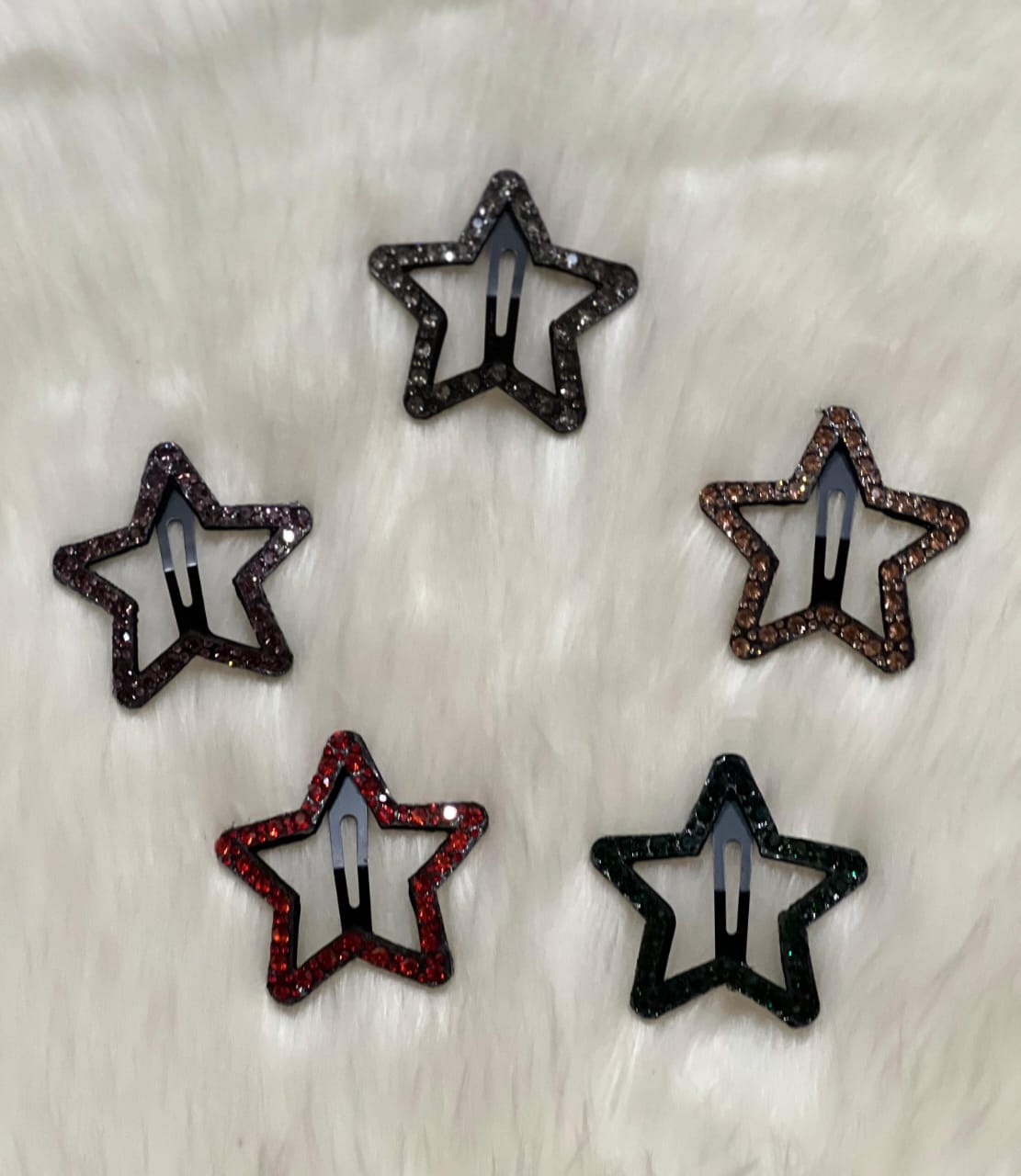 Rhine Stone Star Clips